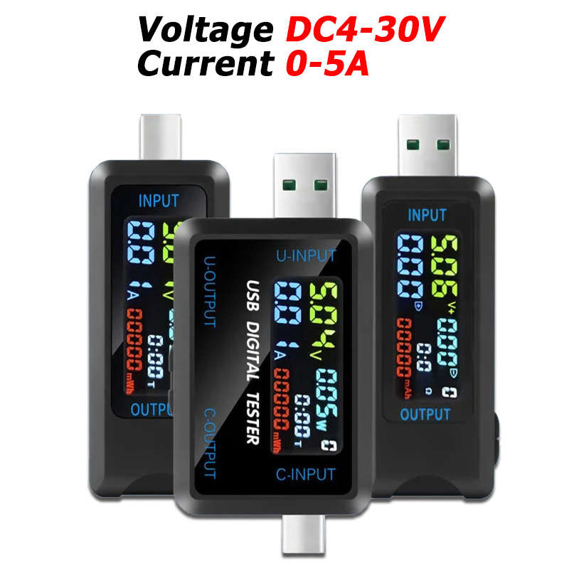 Usb Ammeter Tester - Testeur de capacité de batterie, voltmètre