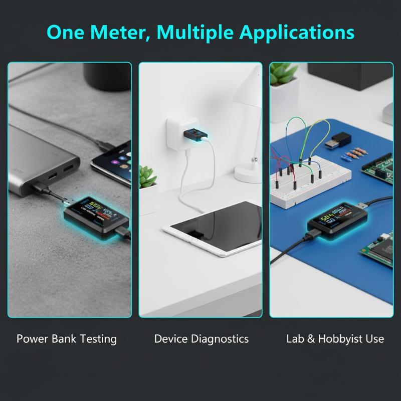 Usb Ammeter Tester - Voltmètre USB Type C 10 en