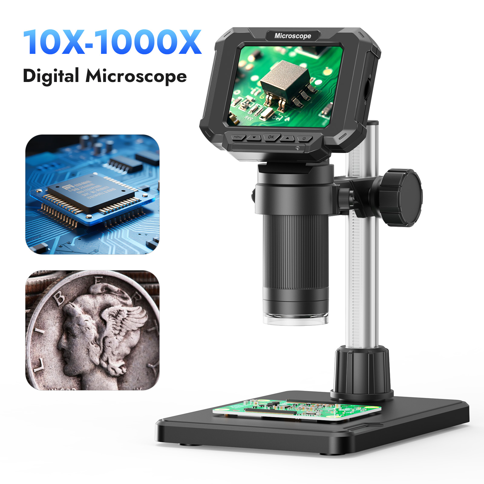 Electronics Repair Videos - Microscope numérique 2.8 pouces, grossissement 1000X,