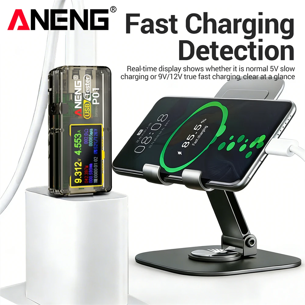 Usb Ammeter Tester - Testeur USB numérique ANENG P01, affichage