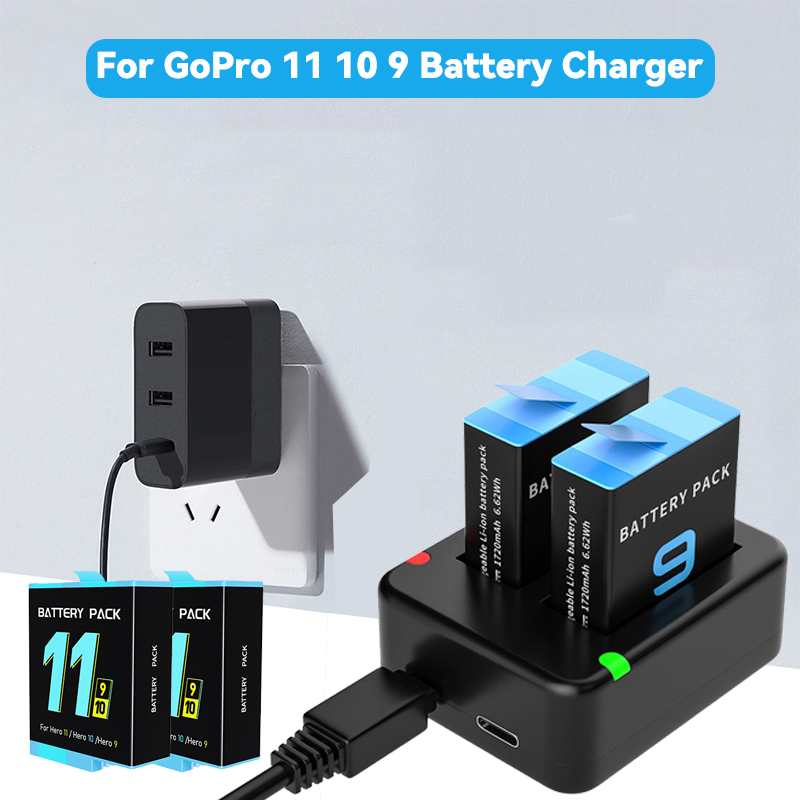 Gopro Action Camera Hero 12 Black - Double Port Slot Double chargeur de