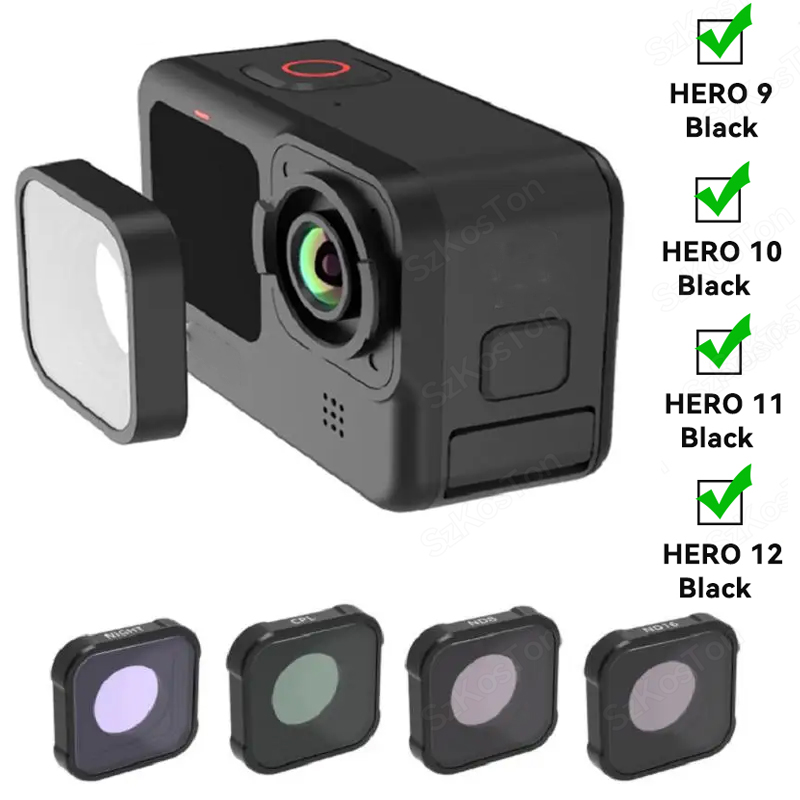 Gopro Action Camera Hero 12 Black - Kit de filtre CPL UV ND8