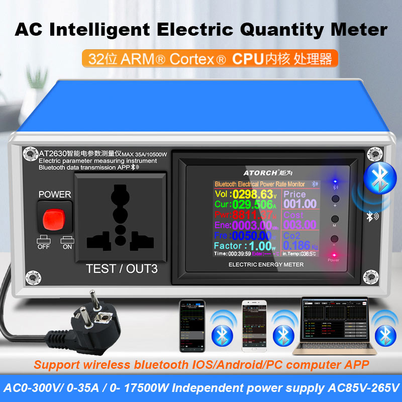 Usb Ammeter Tester - AT2630 AC ampèremètre voltmètre numérique wattmètre