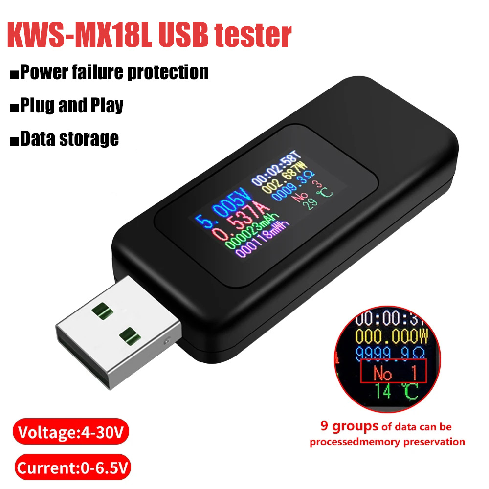 Usb Ammeter Tester - Testeur USB 10 en 1, voltmètre