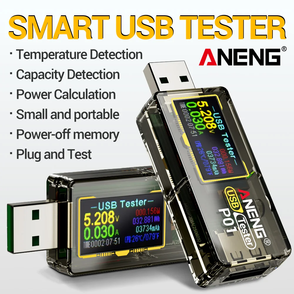 Testeur USB numérique ANENG P0 - Usb Ammeter Tester avis et prix