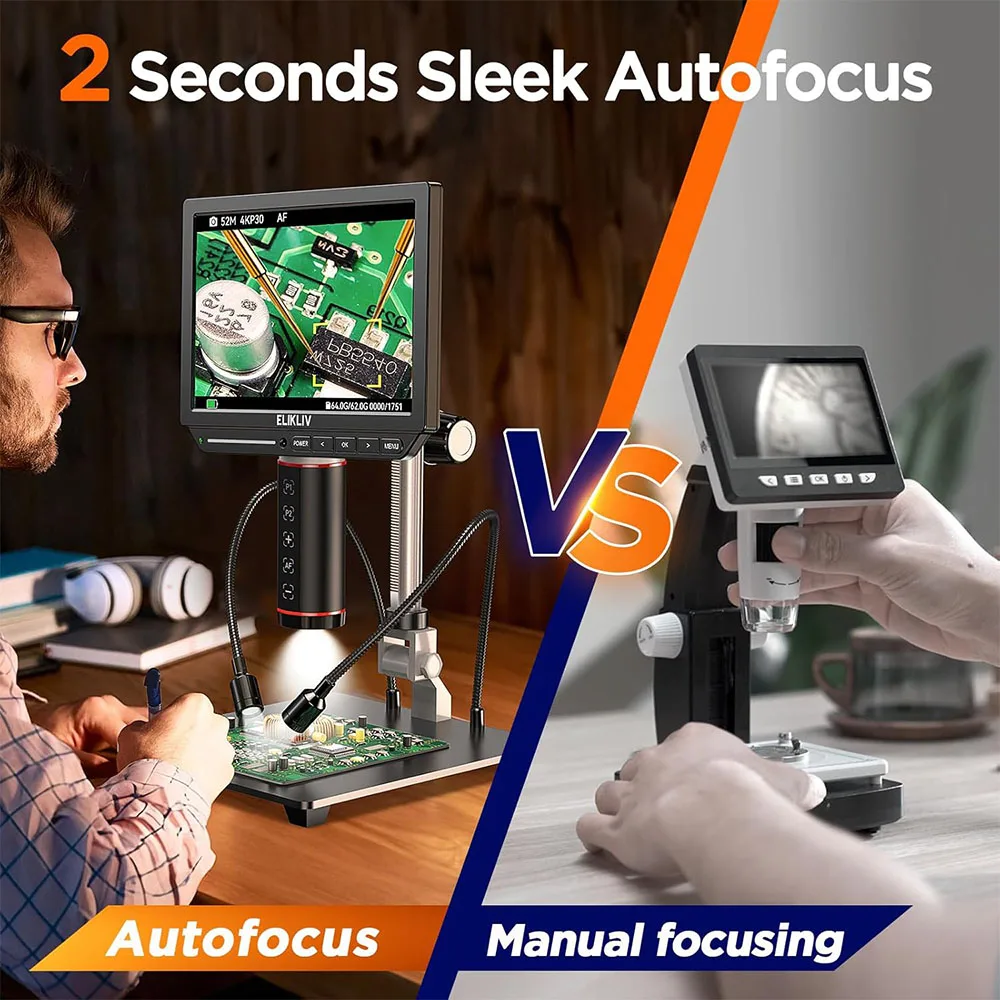 Elikliv EM4K-AF Microscope num - Electronics Repair Videos avis et prix