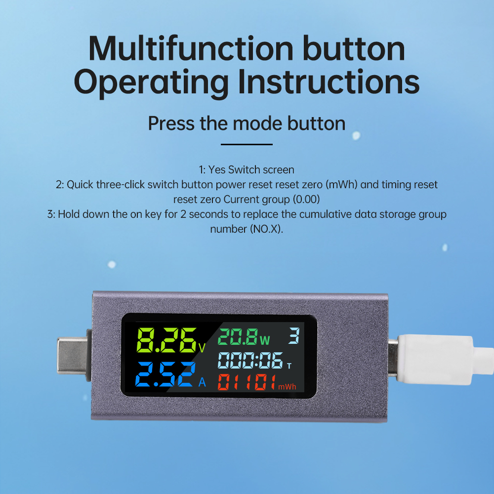 Testeur USB TYPE-C DC 4.5-50V  - Usb Ammeter Tester avis et prix
