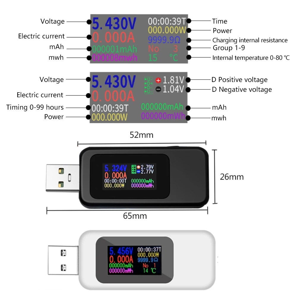 Testeur USB 10 en 1, voltmètre - Usb Ammeter Tester avis et prix